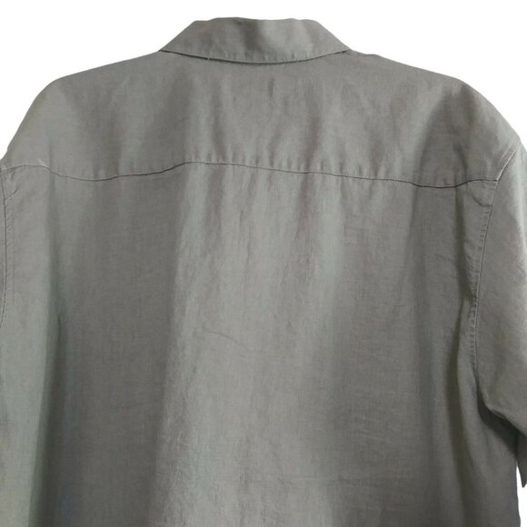 Trust Mens Short Sleeve Linen Blend Button-Down Shirt 3X Casual Relaxed Fit - Picture 5 of 8